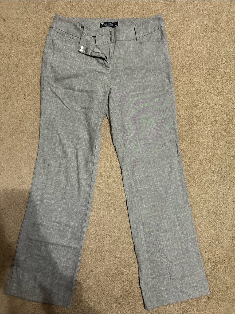 New York and CompnayLight Gray Dress Pants - Modern Straight Leg